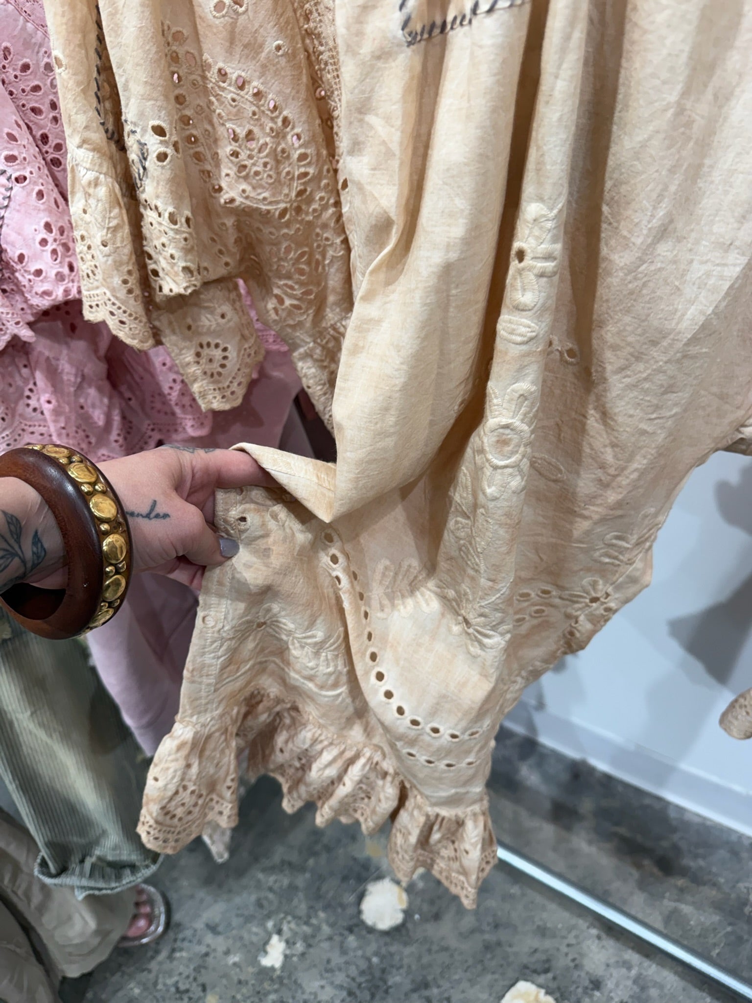 Softly Worn Eyelet Bloomers - Oatmeal - ivyandlavyboutique Jaded Gypsy