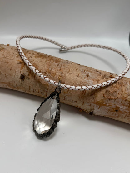 Solder Gem White Choker Necklace - ivyandlavyboutique ivyandlavyboutique
