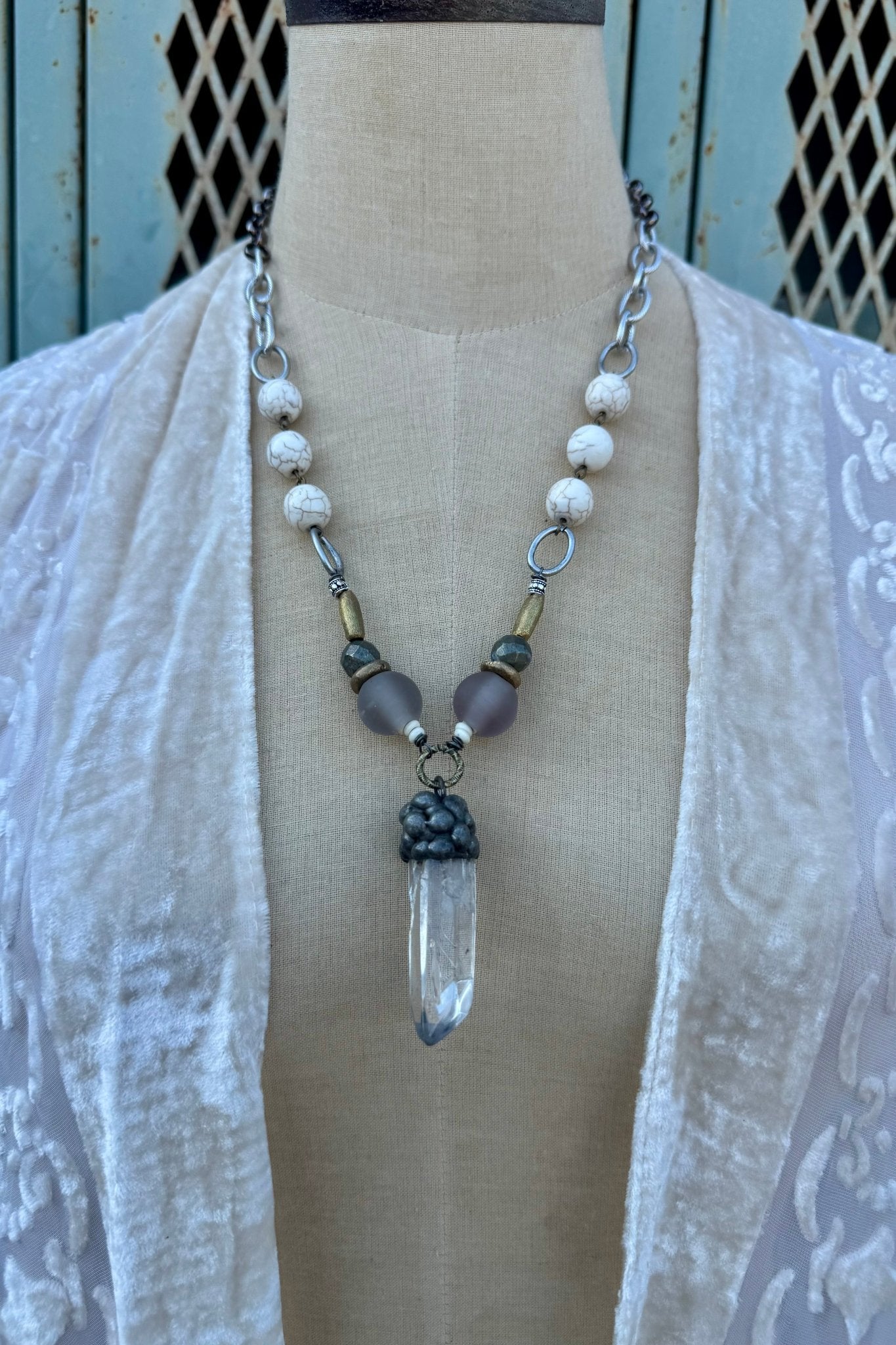 Soldered Crystal Handmade Necklace - ivyandlavyboutique ivyandlavyboutique