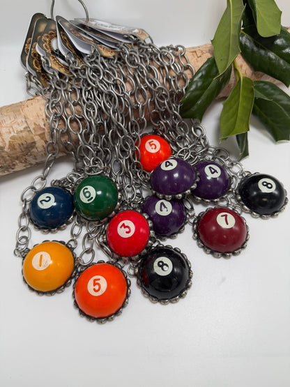 Solid Basic Pool Ball Necklace - ivyandlavyboutique ivyandlavyboutique