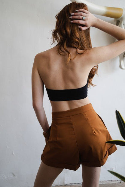 Solid Padded Halter Bralette - ivyandlavyboutique Leto Accessories
