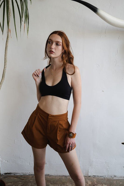 Solid Padded Halter Bralette - ivyandlavyboutique Leto Accessories