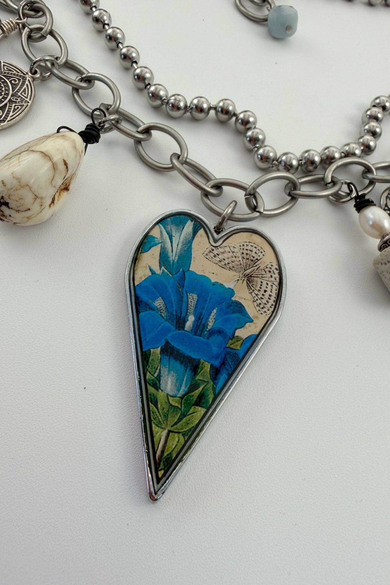 Spirit Lala: "Beautiful Brave Becoming" Large Heart Charm Necklace - ivyandlavyboutique Spirit Lala