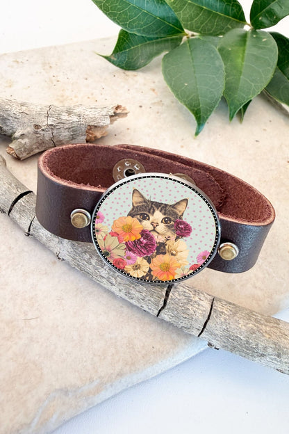 Spirit Lala: Cat Pop Art Cuff Bracelet - ivyandlavyboutique Spirit Lala