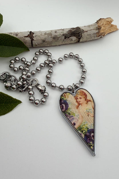 Spirit Lala: Large Angel Heart Pendant Necklace - ivyandlavyboutique Spirit Lala