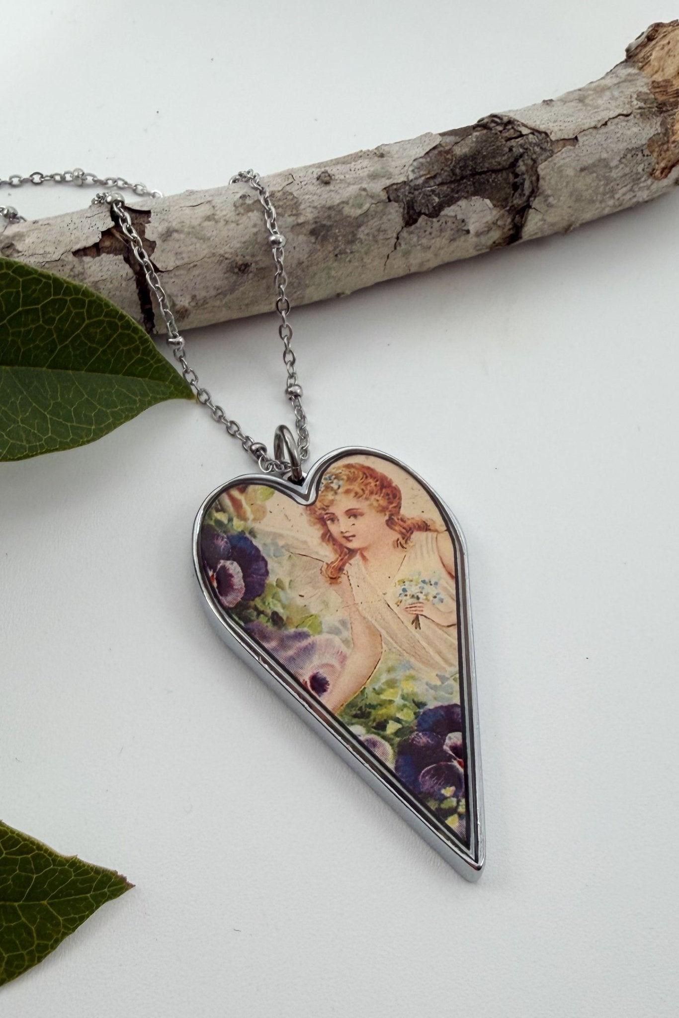 Spirit Lala: Large Angel Heart Pendant Necklace - ivyandlavyboutique Spirit Lala