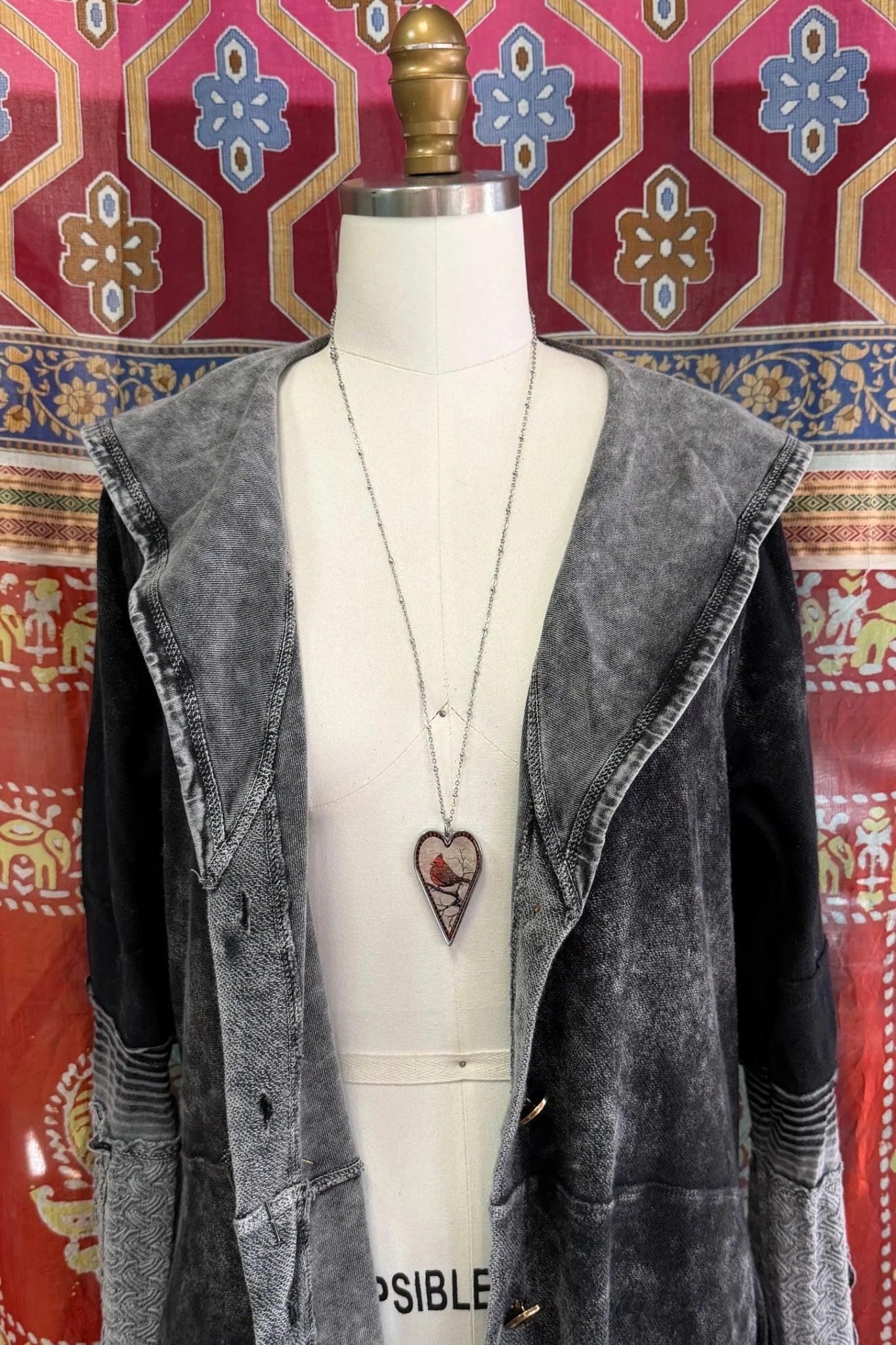 Spirit Lala: Large Cardinal Heart Pendant Necklace - ivyandlavyboutique Spirit Lala