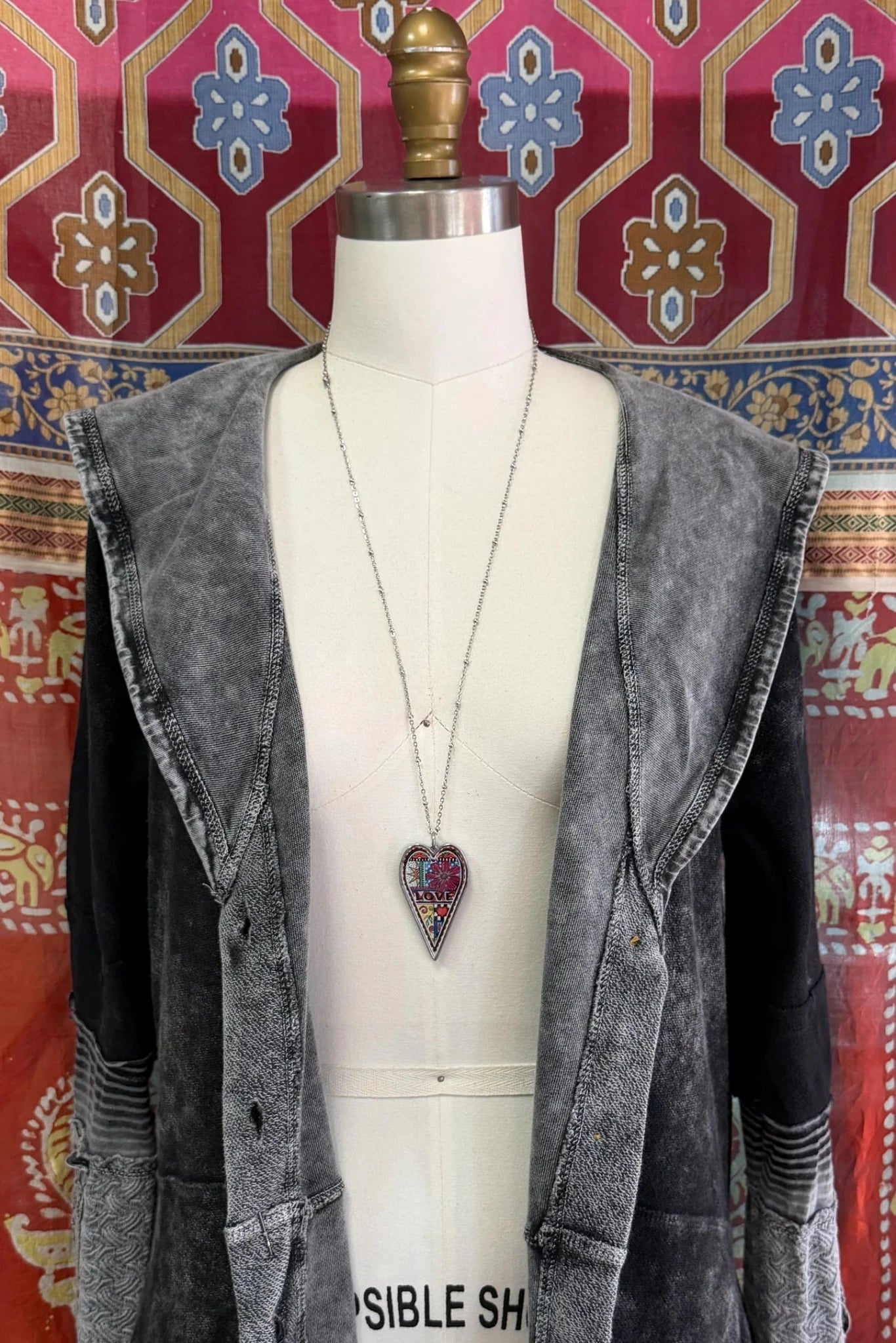 Spirit Lala: Large Colorful Love Heart Pendant Necklace - ivyandlavyboutique Spirit Lala