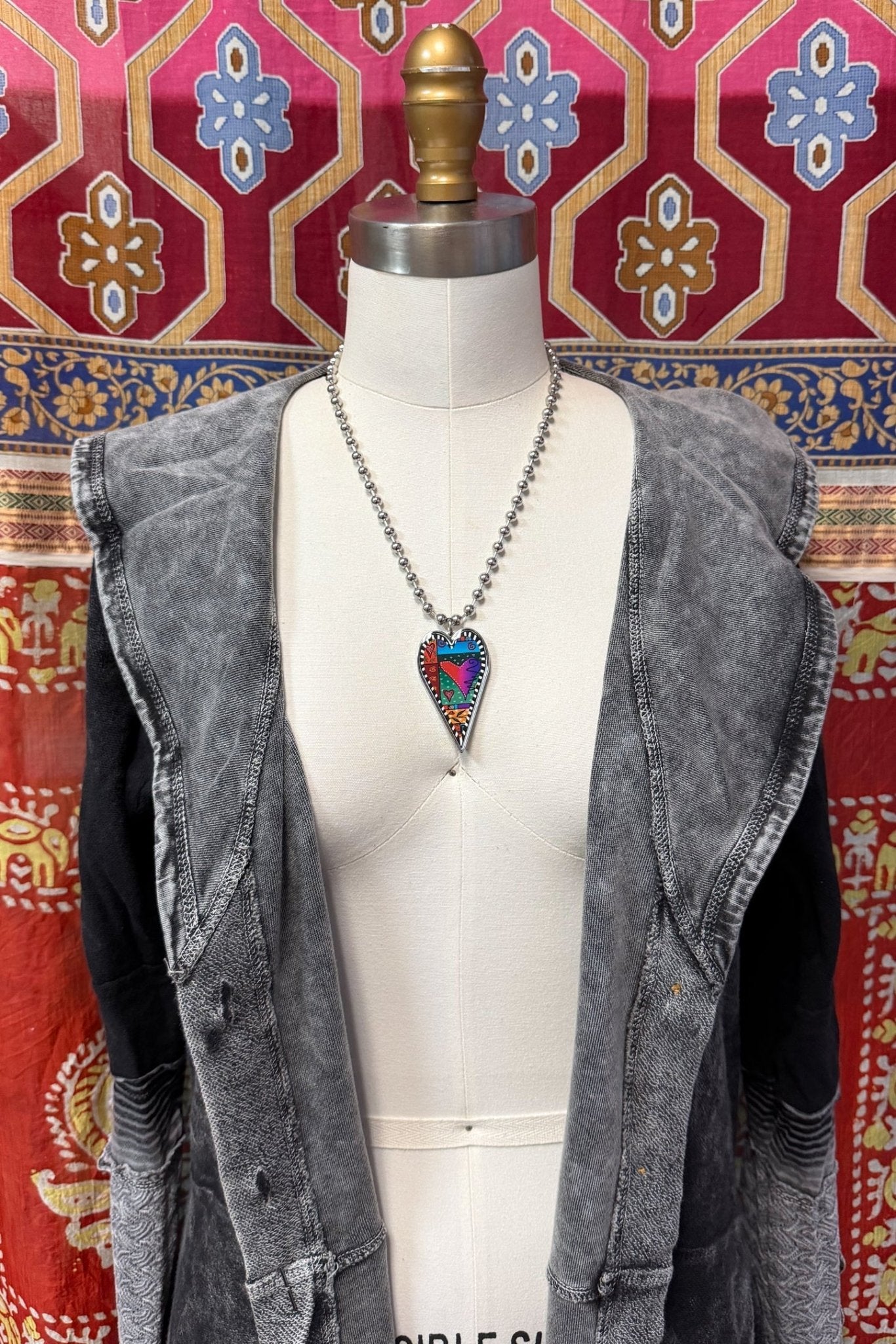 Spirit Lala: Large Colorful Wild Heart Pendant Necklace - ivyandlavyboutique Spirit Lala