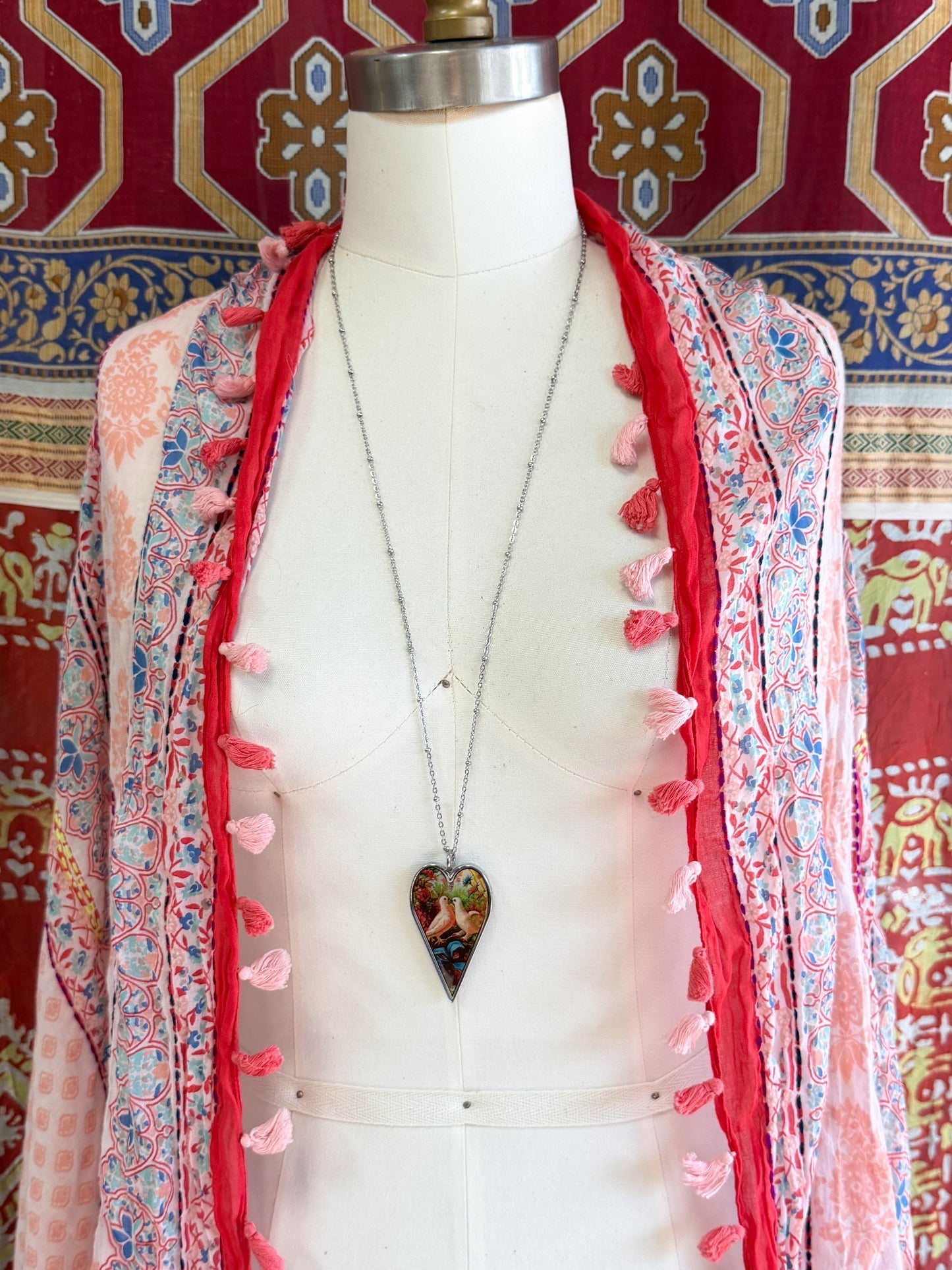 Spirit Lala: Large Dove Heart Pendant Necklace - ivyandlavyboutique Spirit Lala