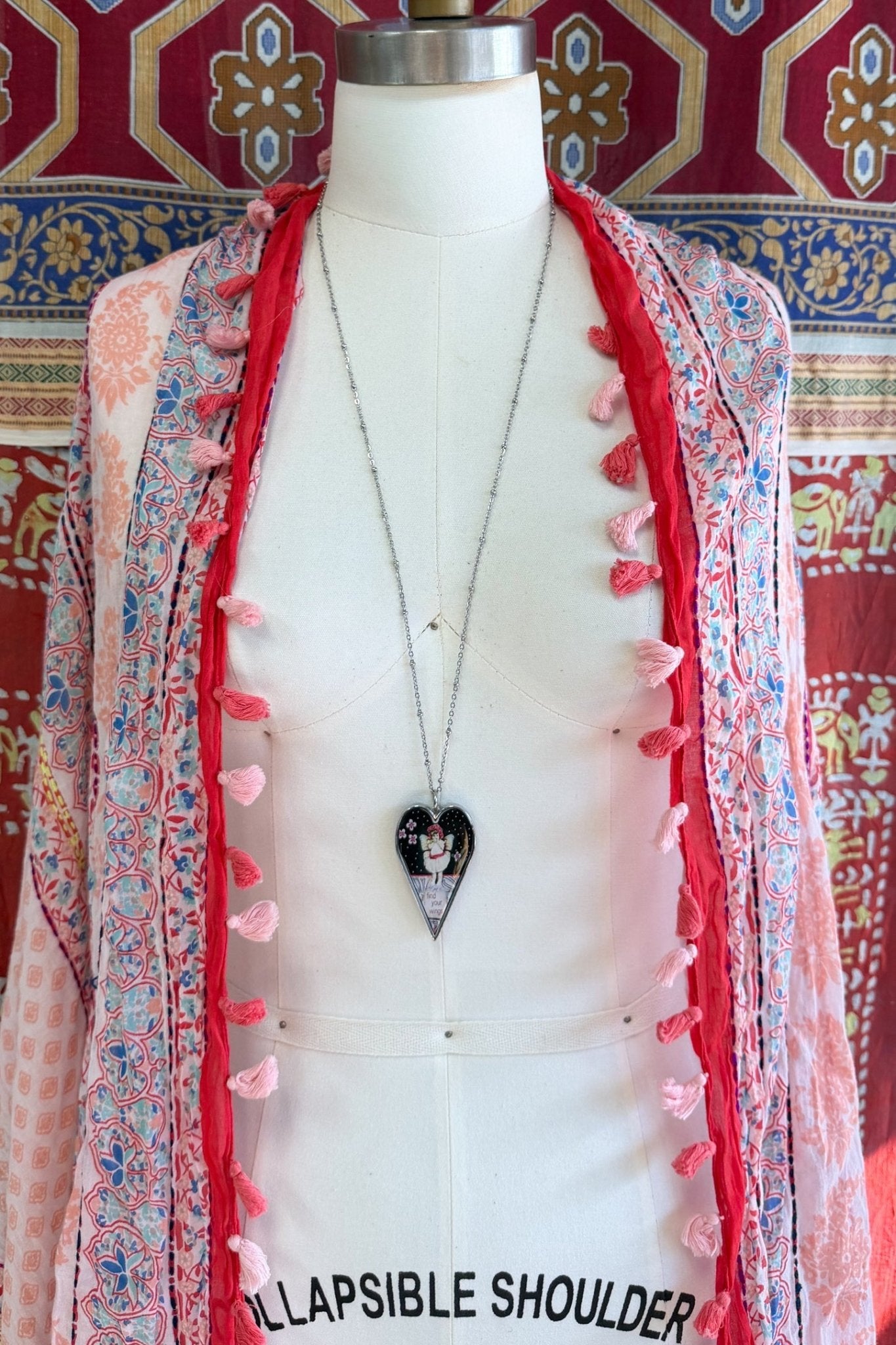 Spirit Lala: Large "Find Your Wings" Heart Pendant Necklace - ivyandlavyboutique Spirit Lala