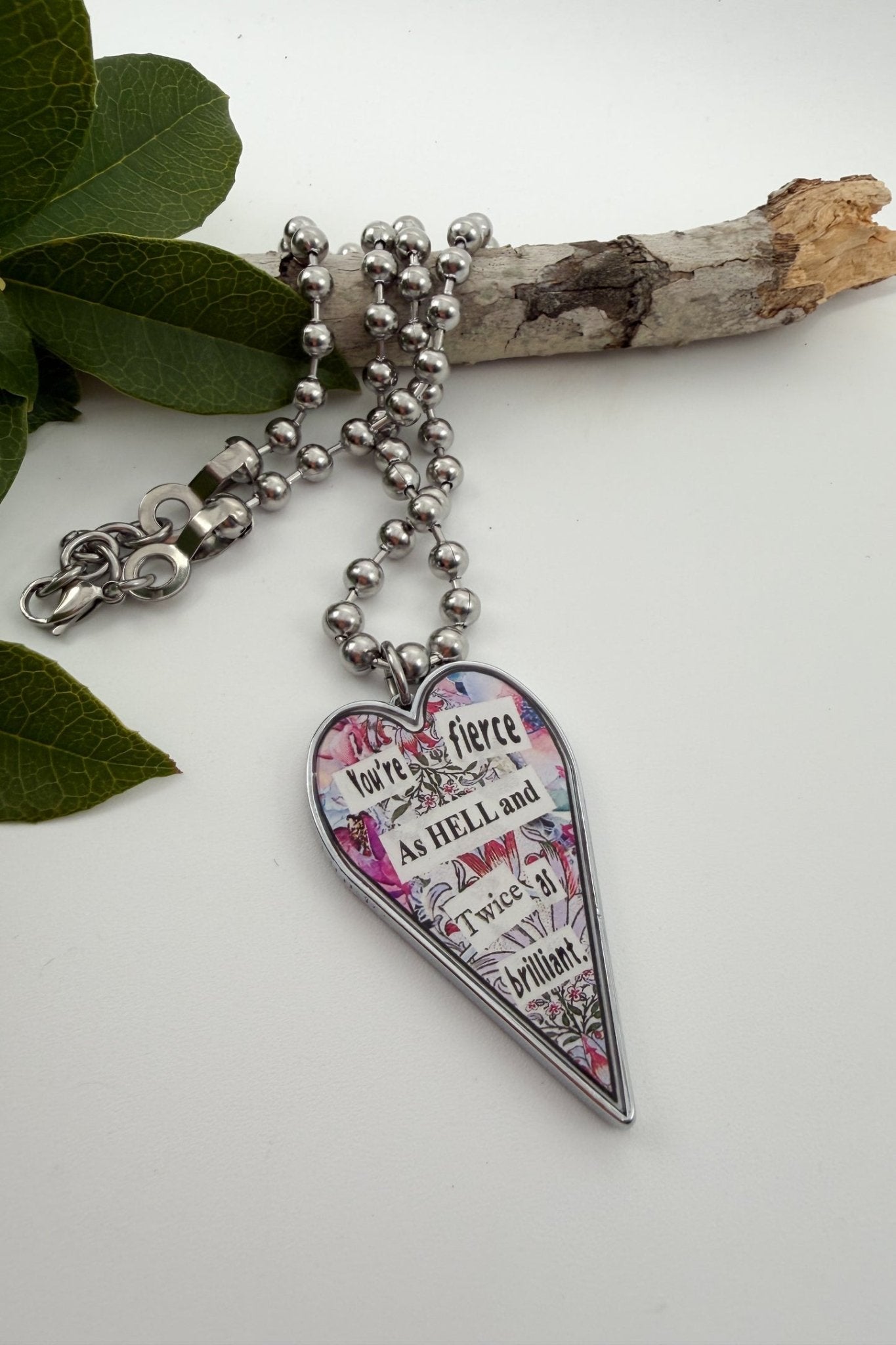 Spirit Lala: Large "Genius" Heart Pendant Necklace - ivyandlavyboutique Spirit Lala