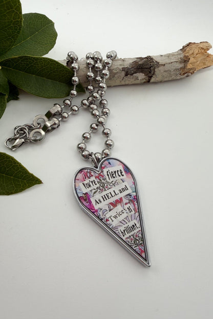Spirit Lala: Large "Genius" Heart Pendant Necklace - ivyandlavyboutique Spirit Lala