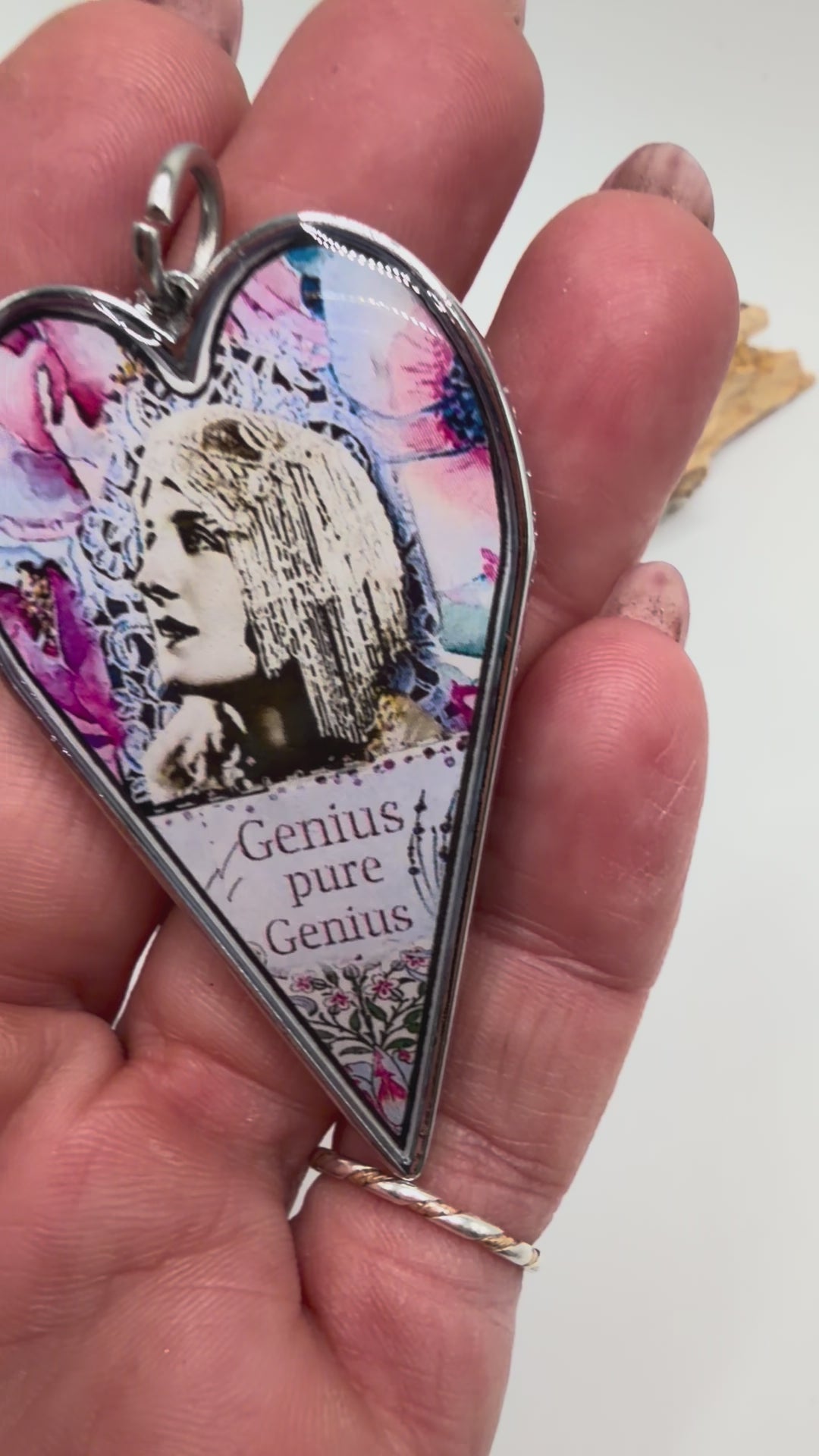 Spirit Lala: Large "Genius" Heart Pendant Necklace - ivyandlavyboutique Spirit Lala