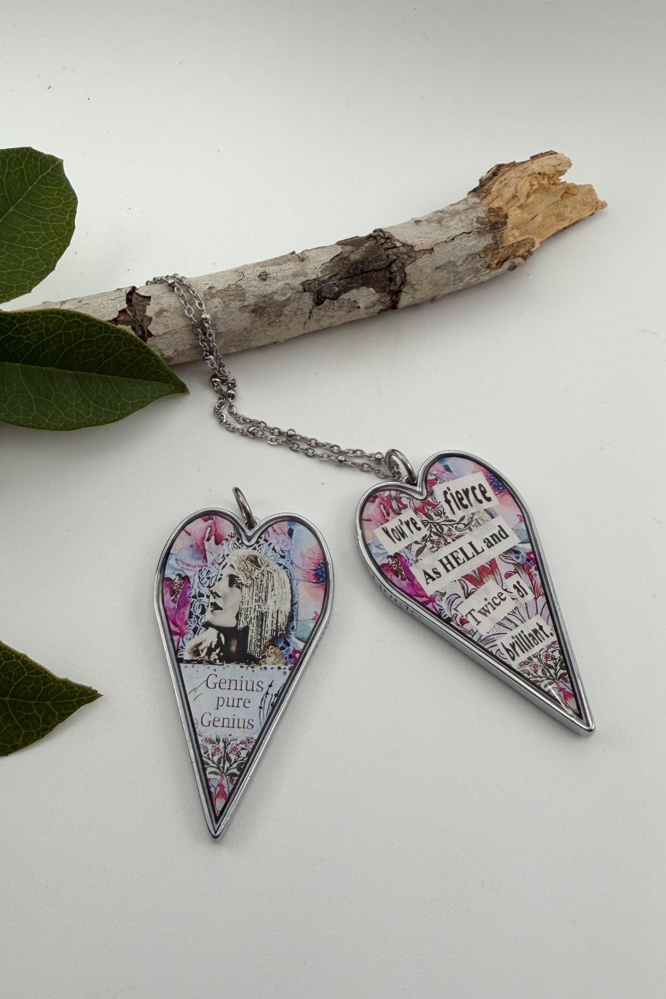 Spirit Lala: Large "Genius" Heart Pendant Necklace - ivyandlavyboutique Spirit Lala