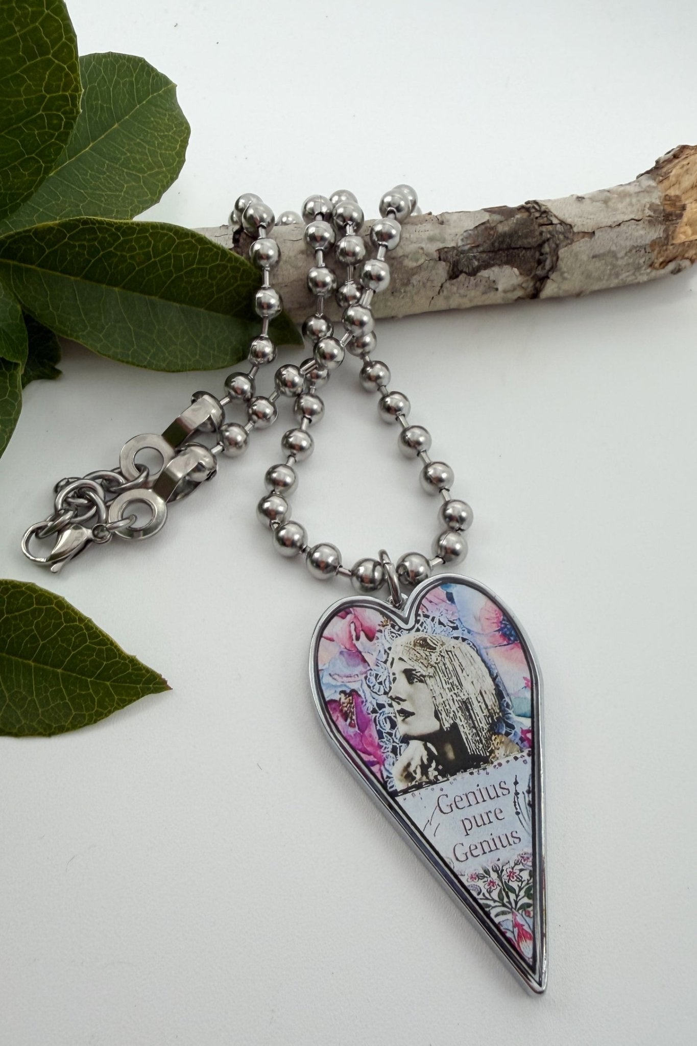 Spirit Lala: Large "Genius" Heart Pendant Necklace - ivyandlavyboutique Spirit Lala