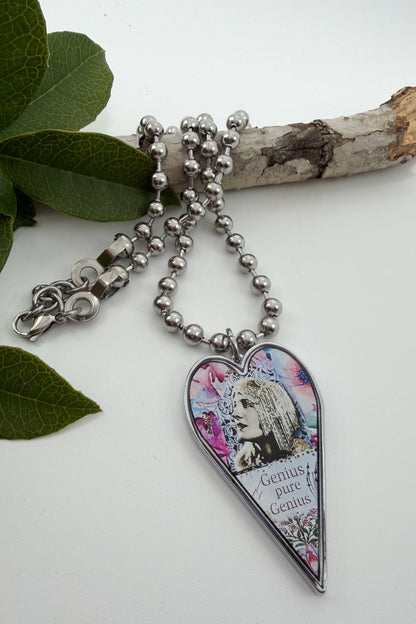 Spirit Lala: Large "Genius" Heart Pendant Necklace - ivyandlavyboutique Spirit Lala