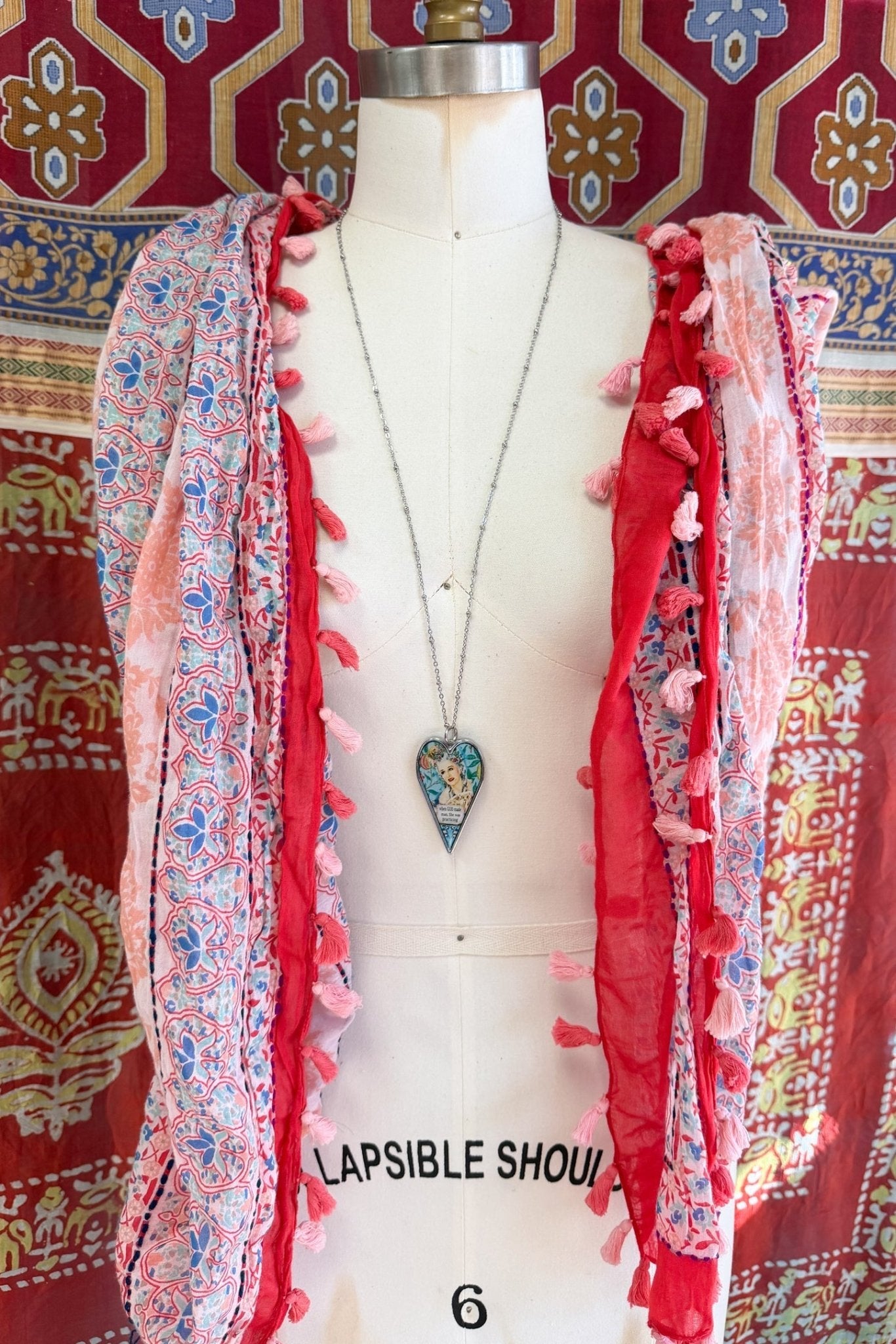 Spirit Lala: Large "God Made Man" Heart Pendant Necklace - ivyandlavyboutique Spirit Lala