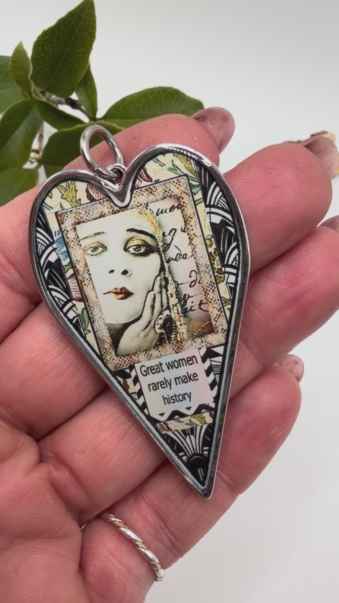 Spirit Lala: Large "Great Women" Heart Pendant Necklace - ivyandlavyboutique Spirit Lala
