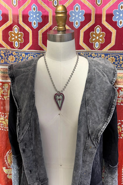 Spirit Lala: Large Green Dragonfly Heart Pendant Necklace - ivyandlavyboutique Spirit Lala