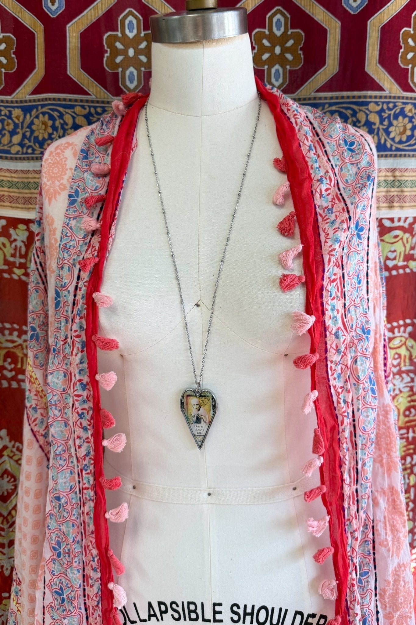 Spirit Lala: Large "How I Roll" Heart Pendant Necklace - ivyandlavyboutique Spirit Lala