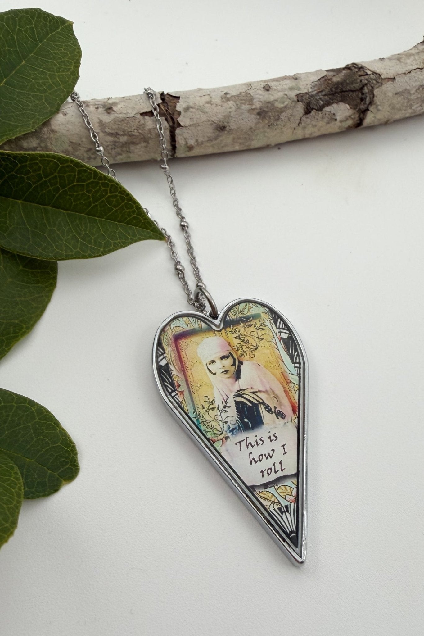 Spirit Lala: Large "How I Roll" Heart Pendant Necklace - ivyandlavyboutique Spirit Lala