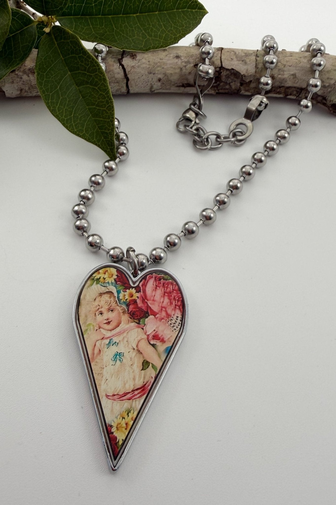 Spirit Lala: Large "Inhale Peace" Heart Pendant Necklace - ivyandlavyboutique Spirit Lala