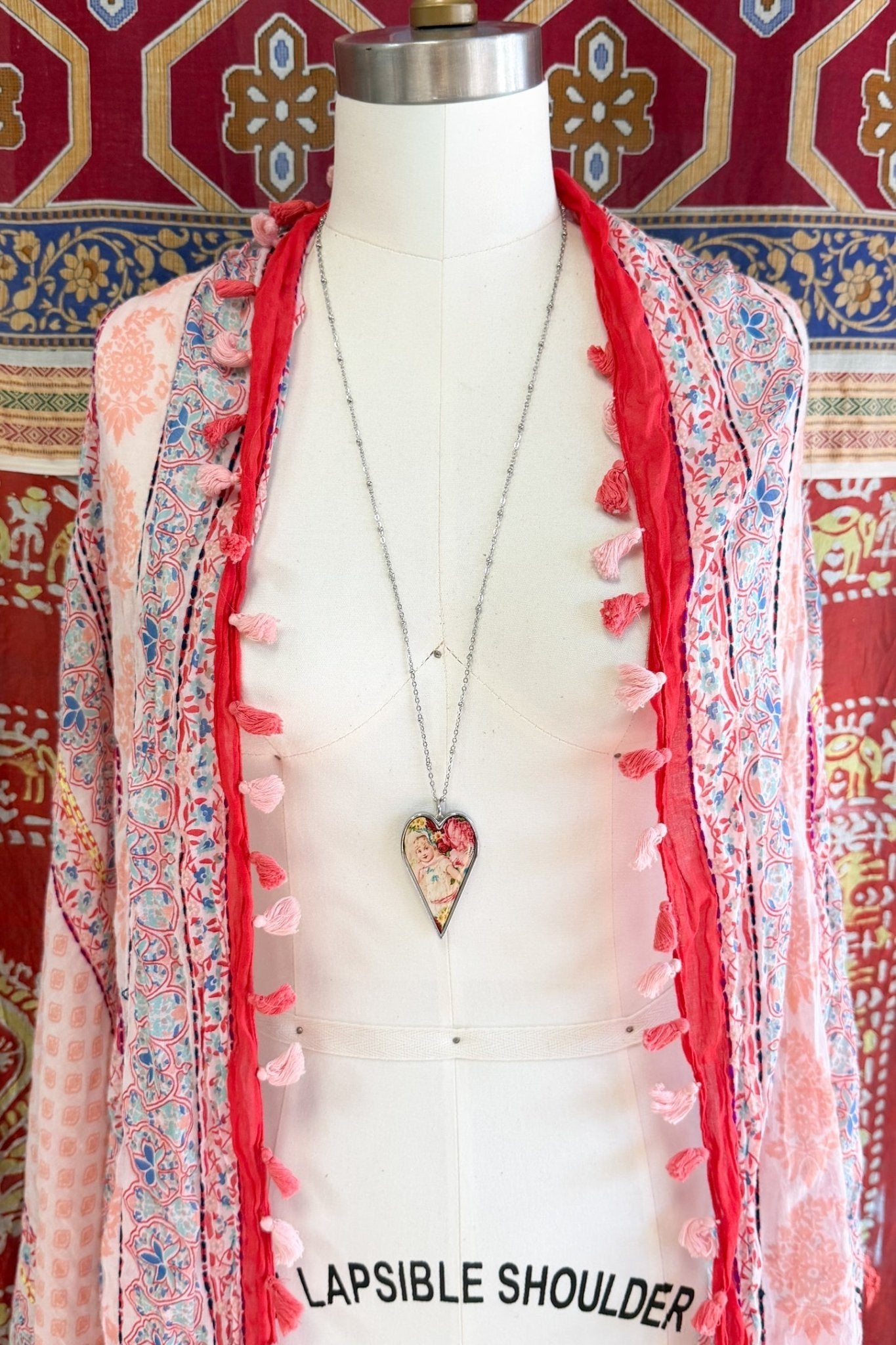 Spirit Lala: Large "Inhale Peace" Heart Pendant Necklace - ivyandlavyboutique Spirit Lala