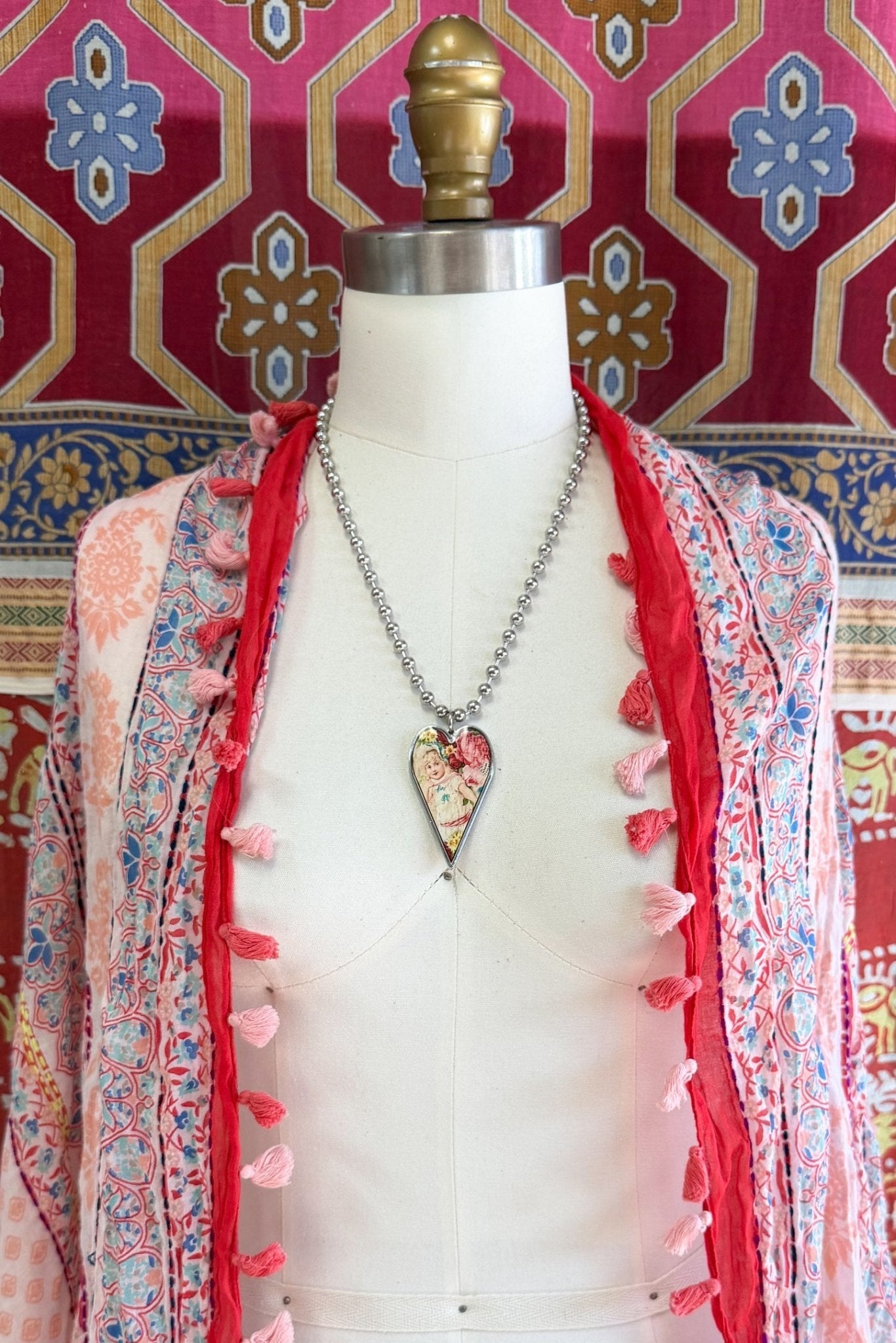 Spirit Lala: Large "Inhale Peace" Heart Pendant Necklace - ivyandlavyboutique Spirit Lala