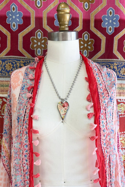 Spirit Lala: Large "Inhale Peace" Heart Pendant Necklace - ivyandlavyboutique Spirit Lala