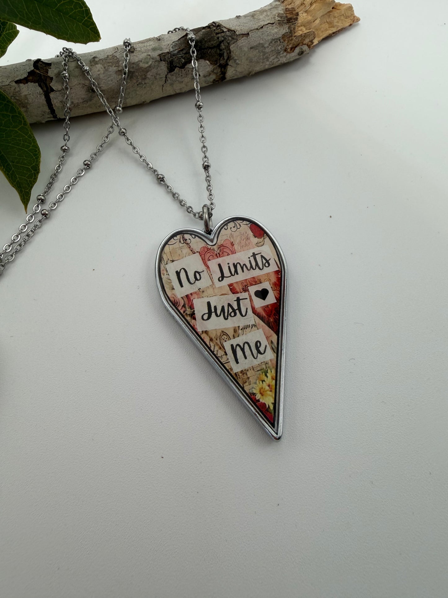 Spirit Lala: Large "No Limits" Heart Pendant Necklace - ivyandlavyboutique Spirit Lala