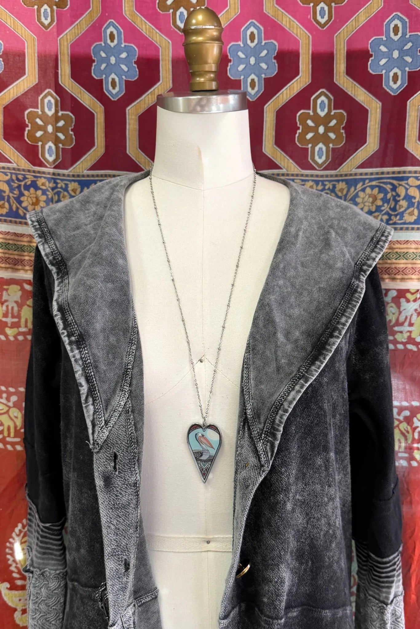 Spirit Lala: Large Pelican Heart Pendant Necklace - ivyandlavyboutique Spirit Lala