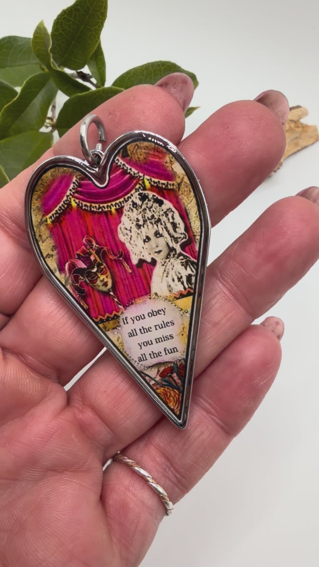 Spirit Lala: Large "Rules" Heart Pendant Necklace - ivyandlavyboutique Spirit Lala