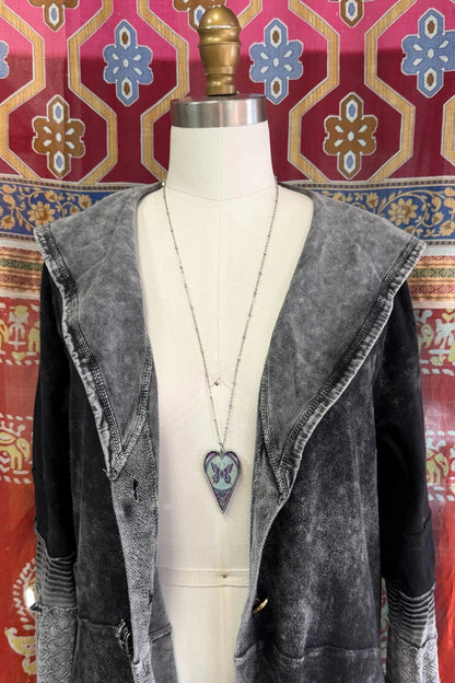Spirit Lala: Large Vintage Butterfly Heart Pendant Necklace - ivyandlavyboutique Spirit Lala