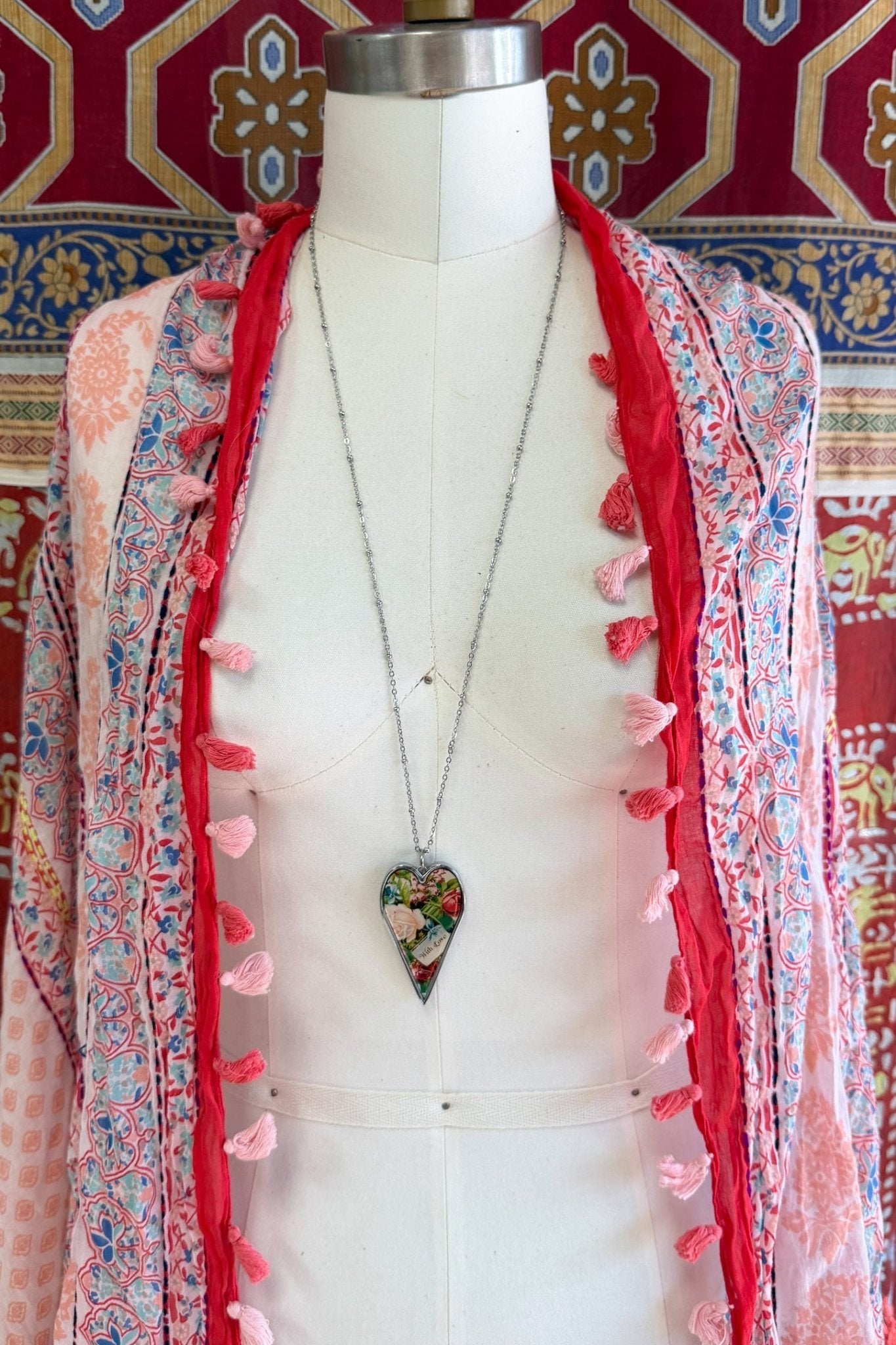 Spirit Lala: Large "With Love" Heart Pendant Necklace - ivyandlavyboutique Spirit Lala
