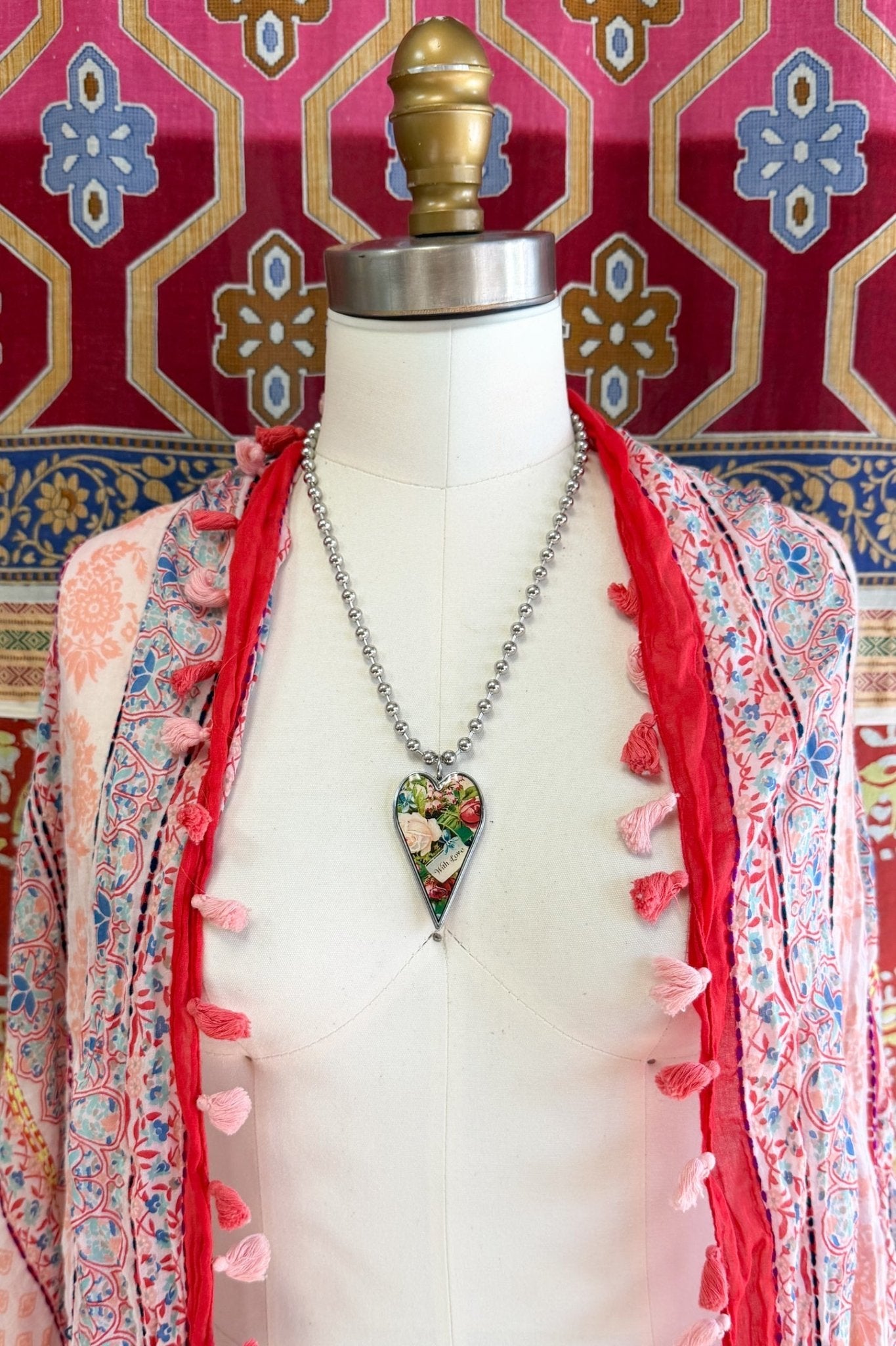 Spirit Lala: Large "With Love" Heart Pendant Necklace - ivyandlavyboutique Spirit Lala