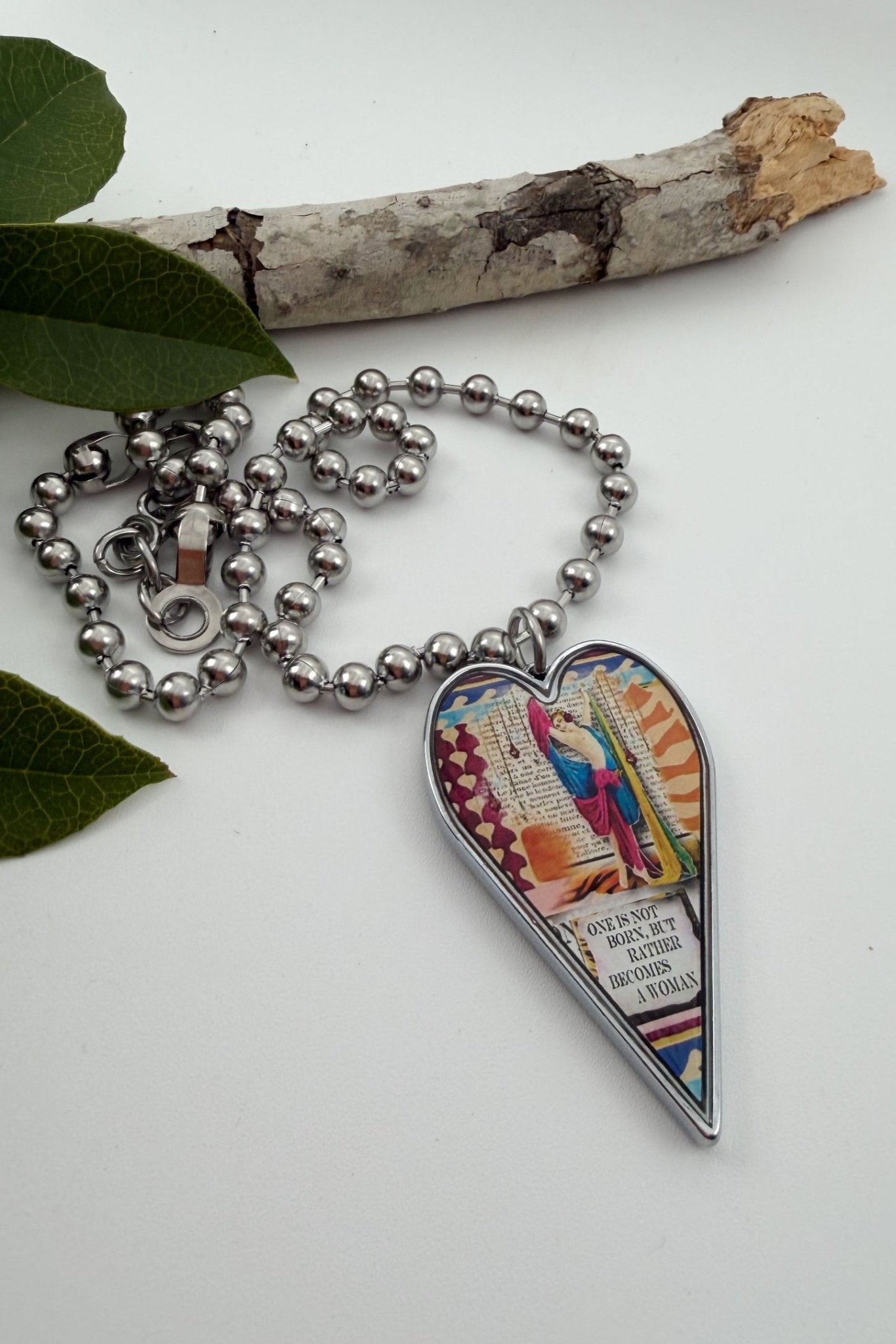 Spirit Lala: Large "Woman" Heart Pendant Necklace - ivyandlavyboutique Spirit Lala