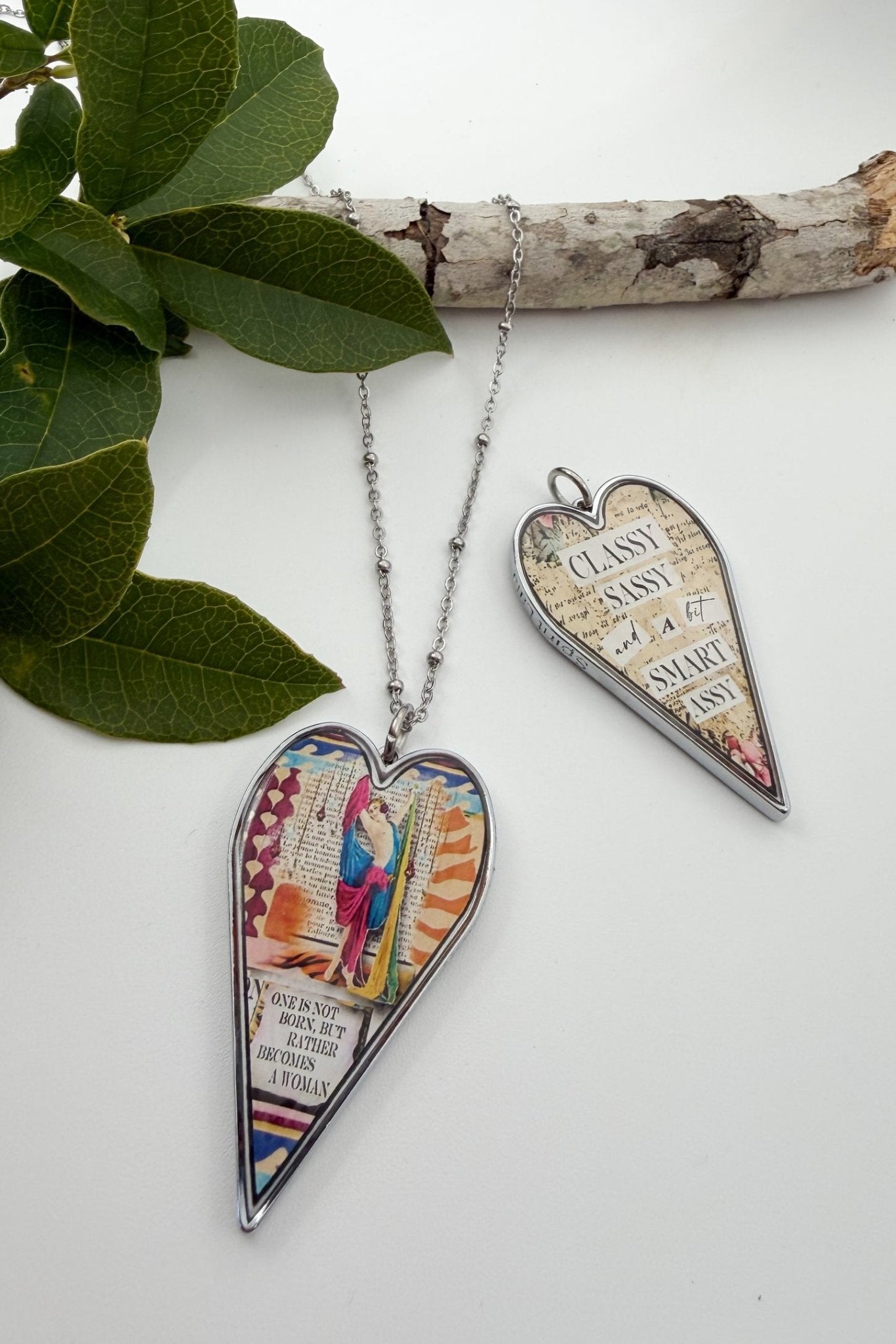 Spirit Lala: Large "Woman" Heart Pendant Necklace - ivyandlavyboutique Spirit Lala