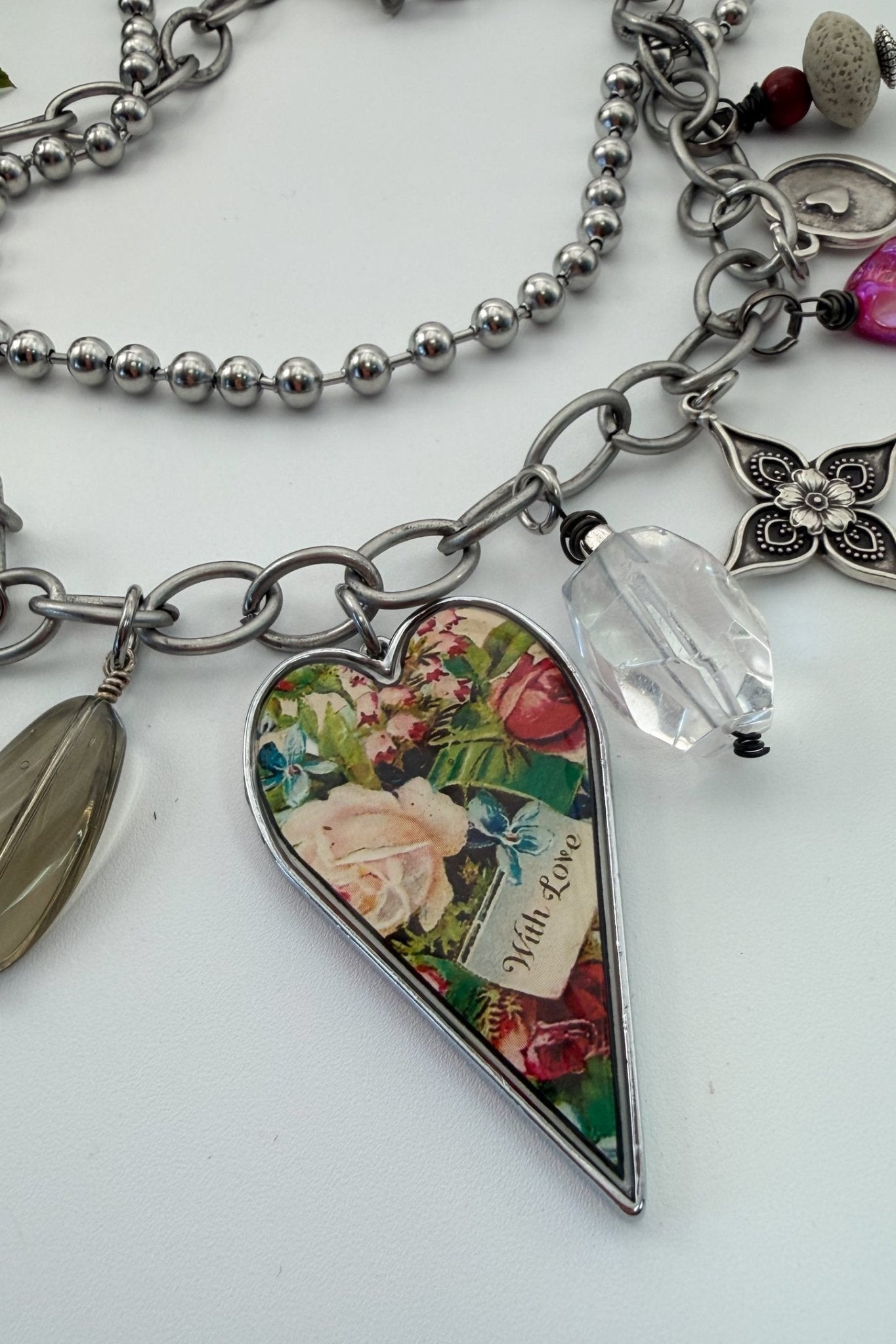 Spirit Lala: "Love Yourself" Large Heart Charm Necklace - ivyandlavyboutique Spirit Lala