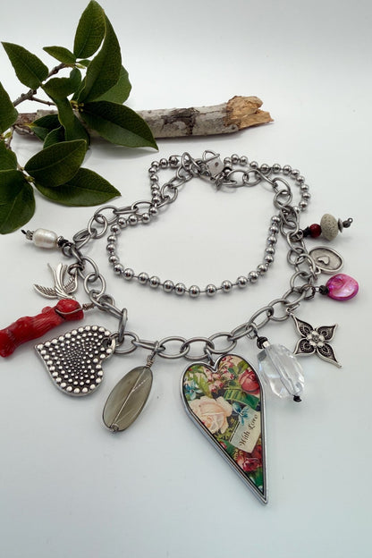 Spirit Lala: "Love Yourself" Large Heart Charm Necklace - ivyandlavyboutique Spirit Lala