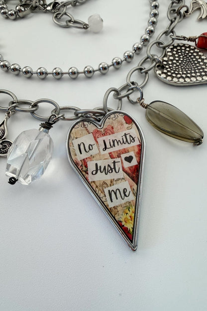 Spirit Lala: "No Limits" Large Heart Charm Necklace - ivyandlavyboutique Spirit Lala