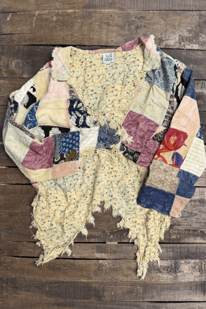Splitting Ways Jacket in Patched Up - ivyandlavyboutique Jaded Gypsy