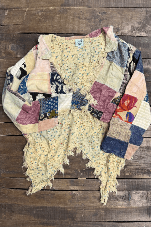 Splitting Ways Jacket in Patched Up - ivyandlavyboutique Jaded Gypsy