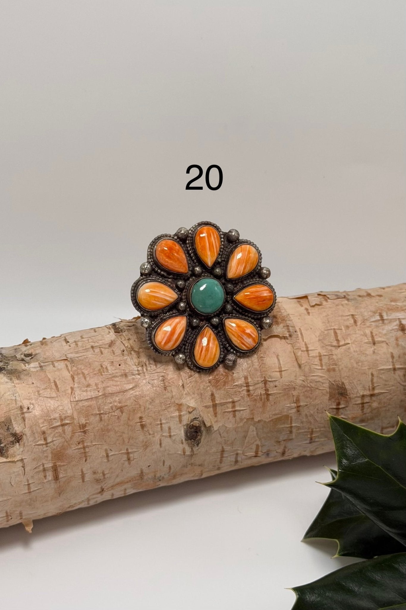 Squash Blossom in Orange Flower Ring - ivyandlavyboutique ivyandlavyboutique