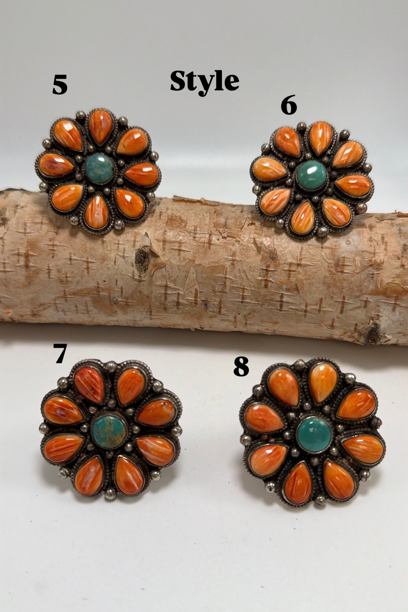 Squash Blossom in Orange Flower Ring - ivyandlavyboutique ivyandlavyboutique