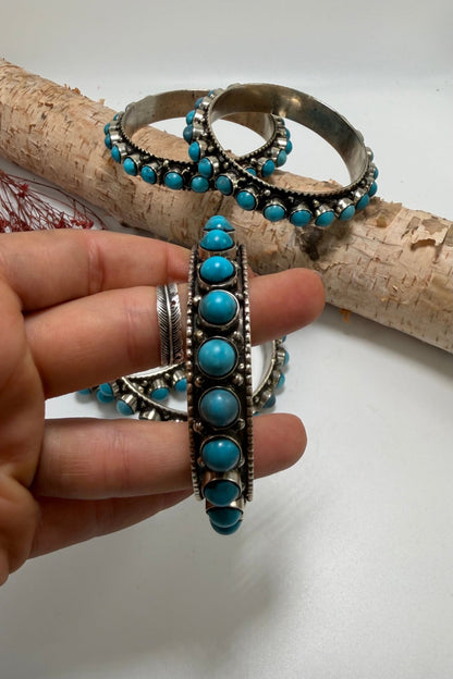 Stack them Up Bangles - Blue Glass Beads - ivyandlavyboutique ivyandlavyboutique