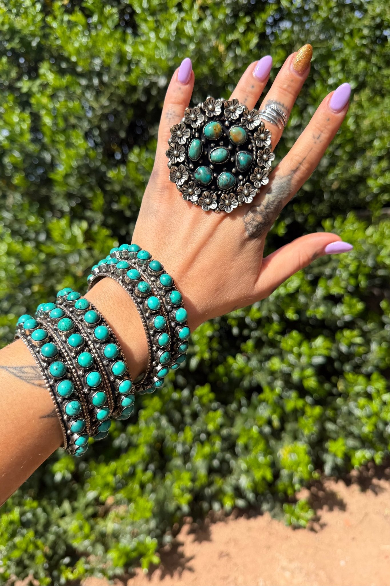 Stack them Up Bangles - Blue Turquoise Beads - ivyandlavyboutique ivyandlavyboutique
