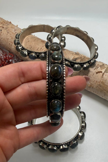 Stack them Up Bangles - Labradorite - ivyandlavyboutique ivyandlavyboutique