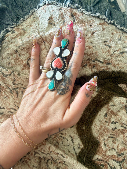 Stacked Heart Ring - Combo 1 - Boho Wanderlust Boutique ivyandlavyboutique