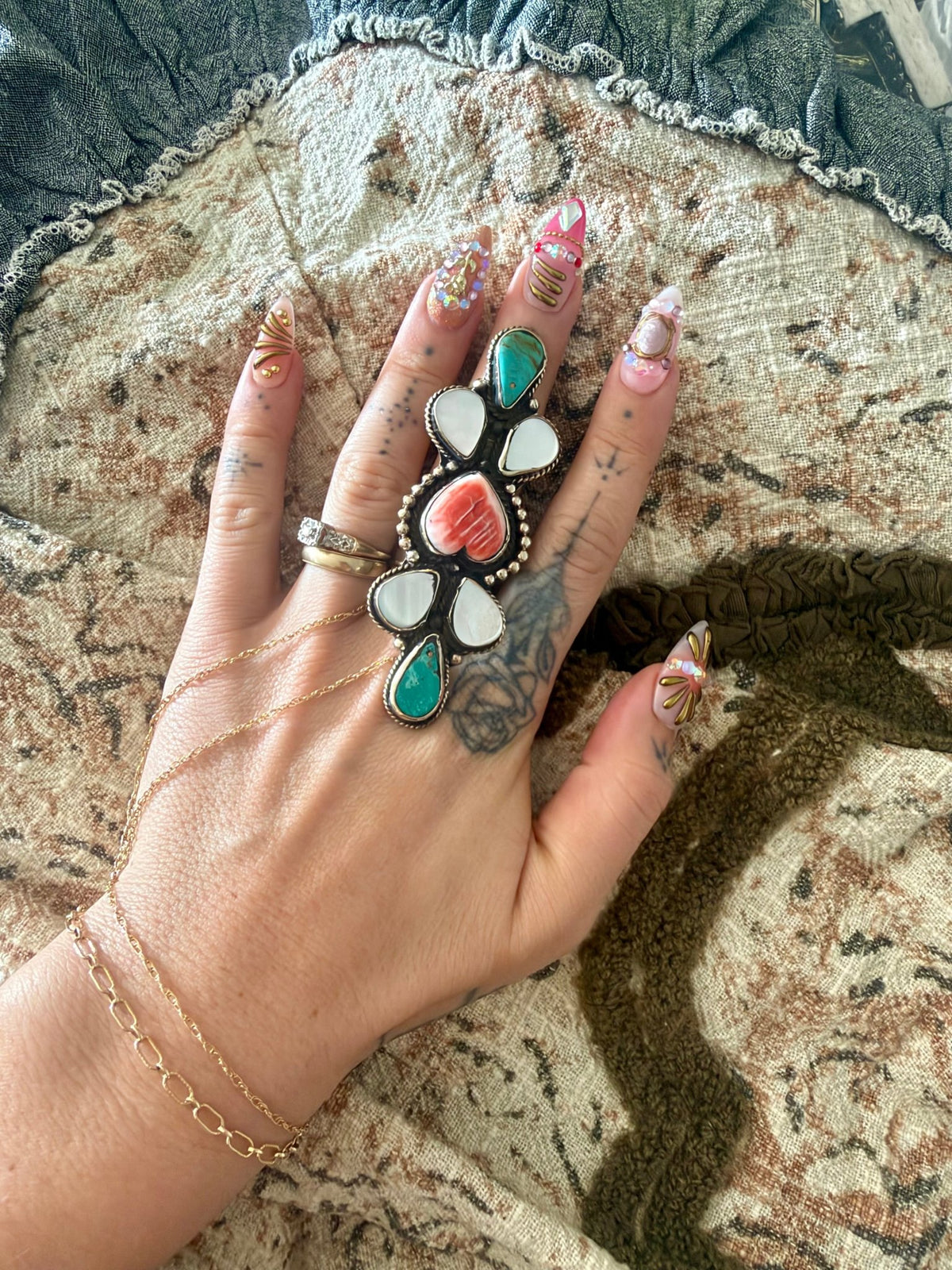 Stacked Heart Ring - Combo 1 - Boho Wanderlust Boutique ivyandlavyboutique